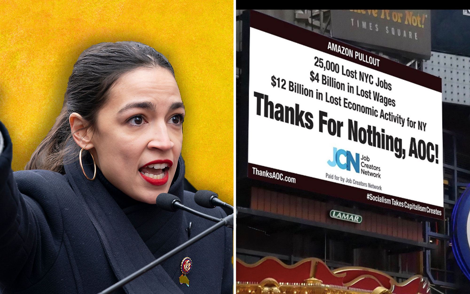 AOC Cheers for Bernie While New York Residents Jeer Her Job-Killing Moves