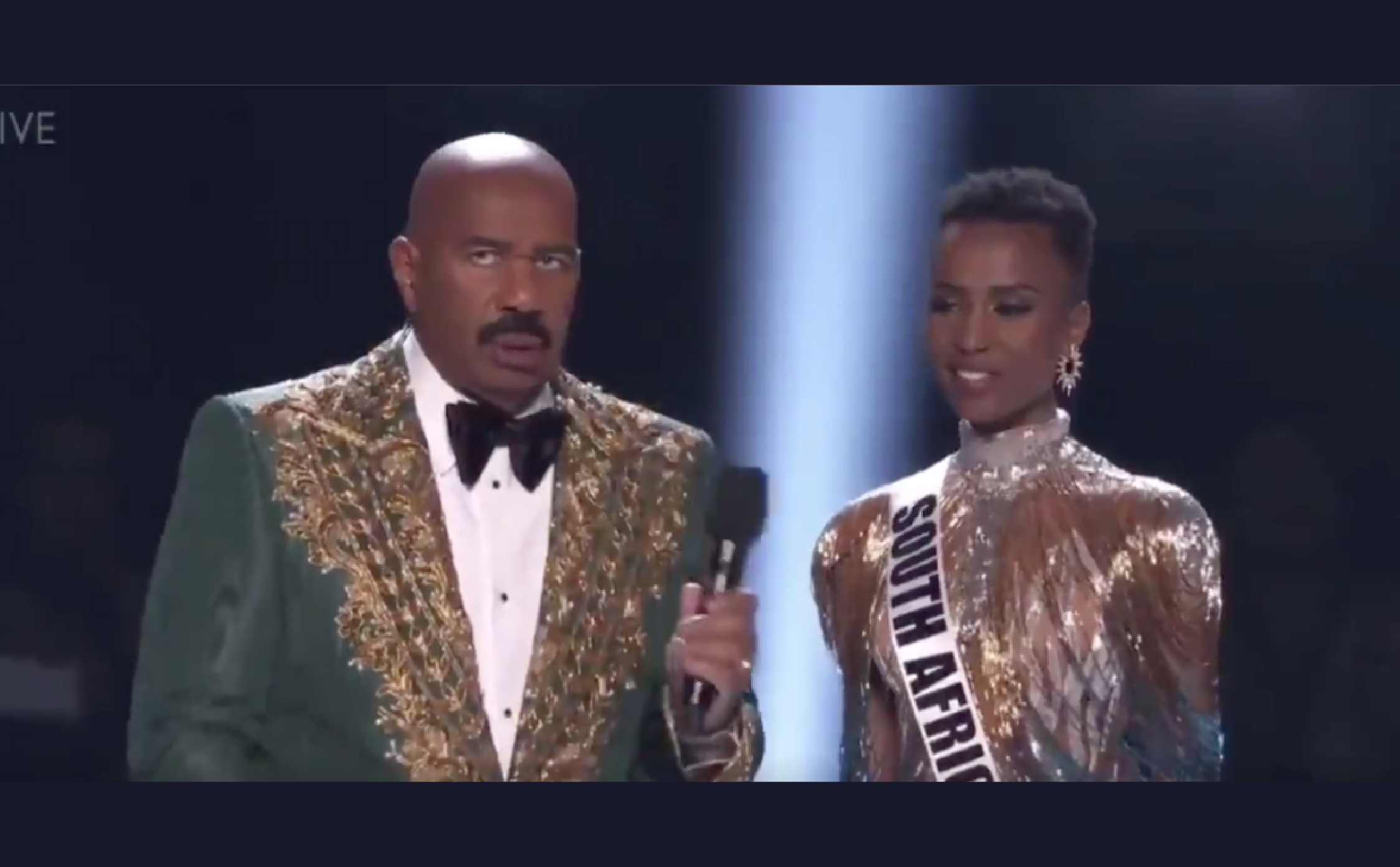 [VIDEO] ‘Miss Universe’ Host Steve Harvey Does Biggest (and Best) Eye-Roll After Reading ‘Climate Change’ Question