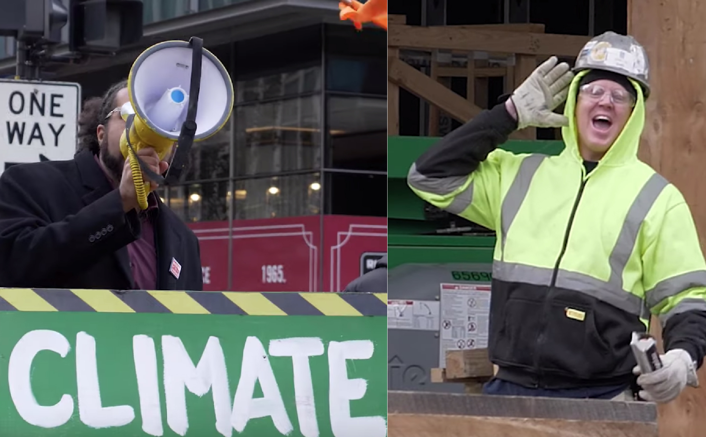 [VIDEO] Construction Workers Have Fun Drowning Out and Mocking Climate Activists Who Were Blocking Traffic