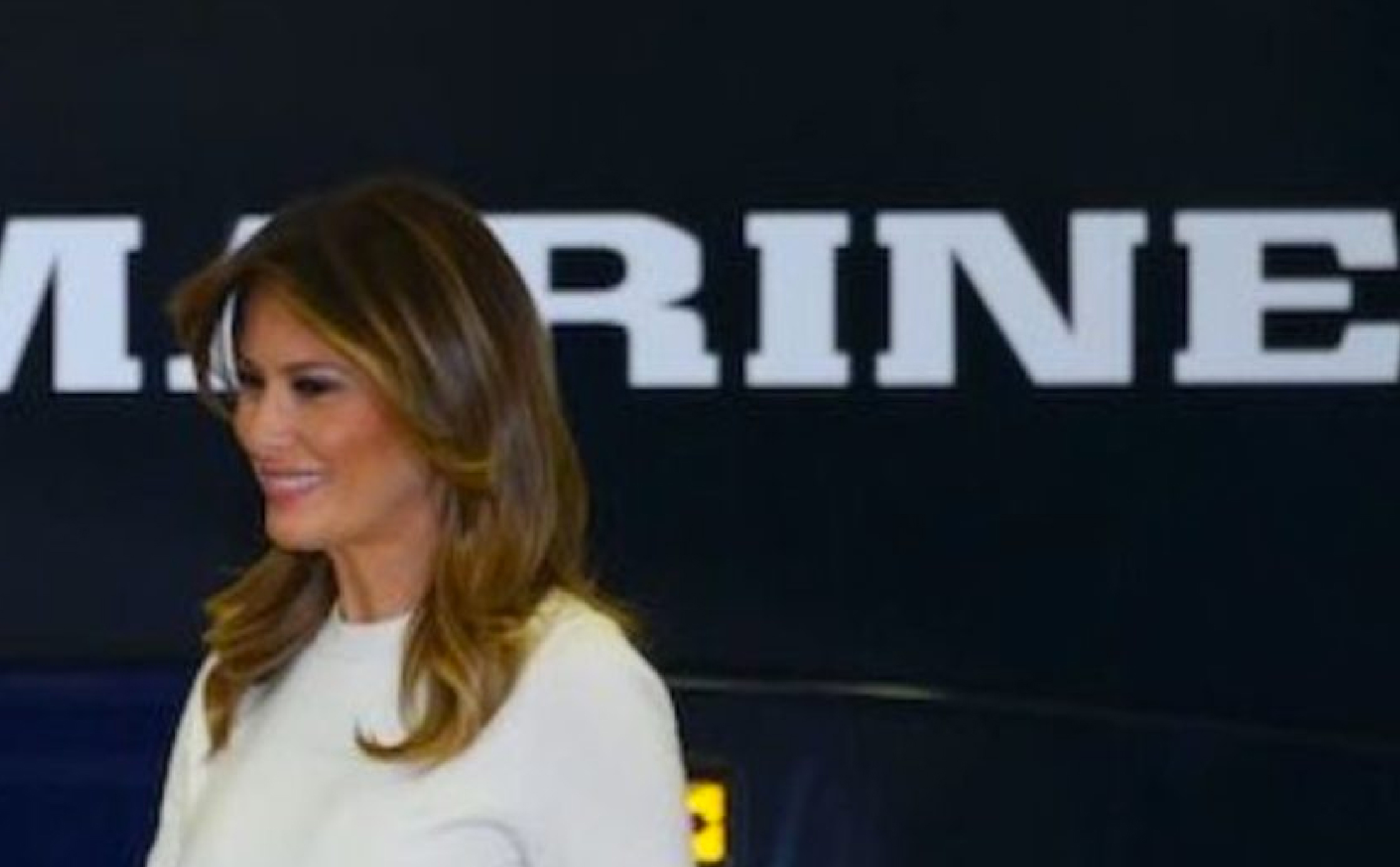 [VIDEO] Melania Went ‘Naughty and Nice’ With Festive Candy-Cane Stripe Skirt and Slinky Red High Heel Boots at ‘Toys For Tots’