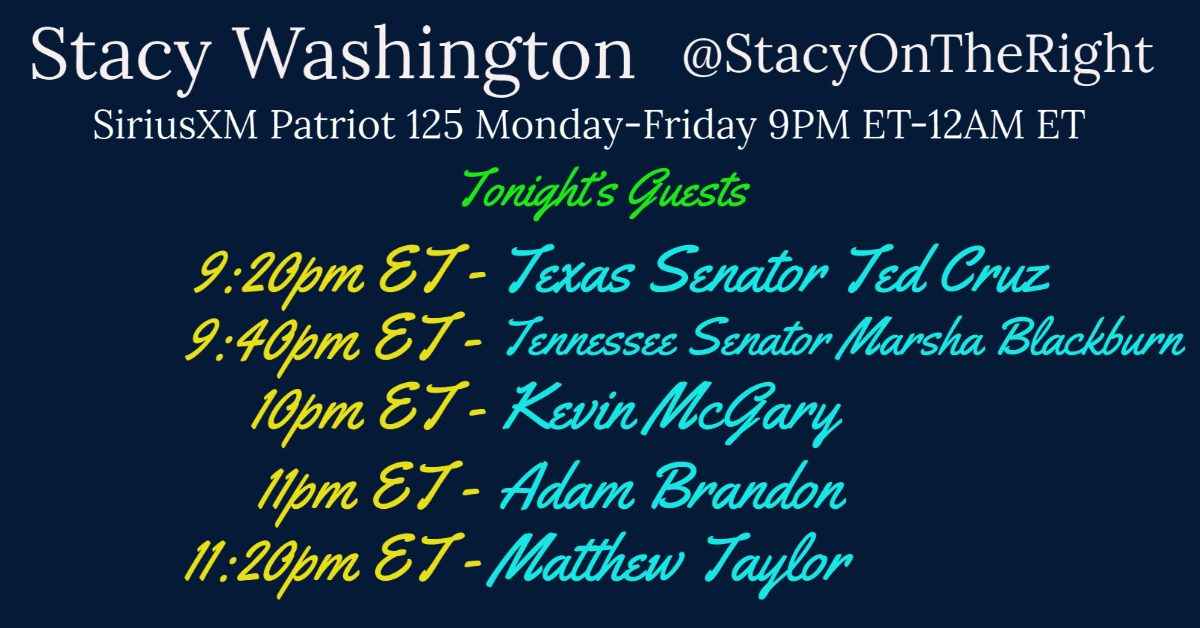 Sen. Ted Cruz and Sen. Marsha Blackburn join the show tonight!!